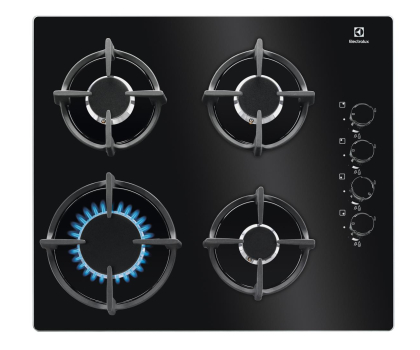 Płyta gazowa Płyta gazowa Electrolux EGG6407K Gas on Glass Żeliwne ruszty Czarny